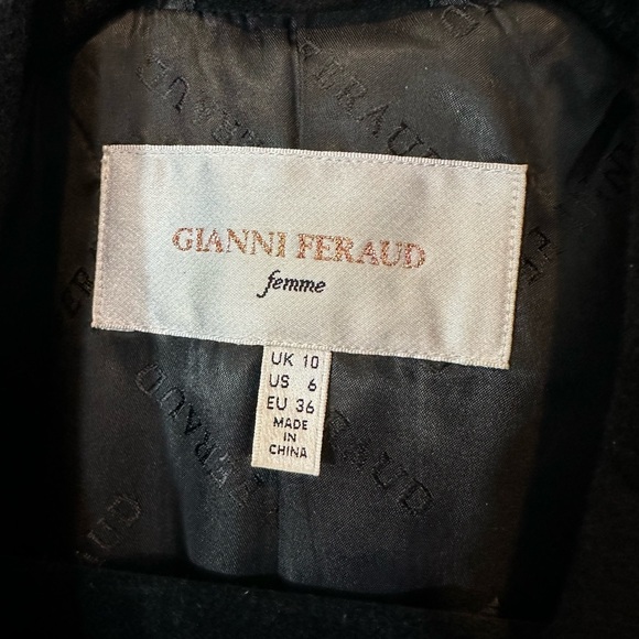 Gianni Feraud Single Breasted Tailored Coat in Black - Picture 13 of 15